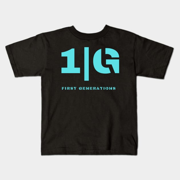 First Generations (TIffany Blue Variation) Kids T-Shirt by First Generations Podcast